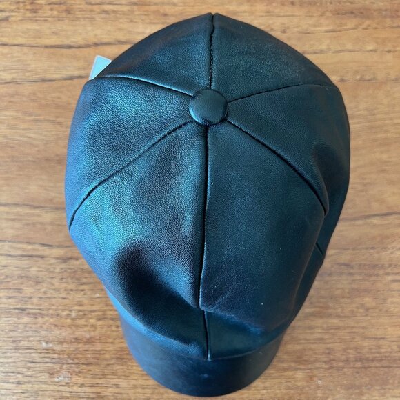 Leather Cap MARZI FIRENZE Made In Italy Mod NWT NEW - Picture 7 of 13